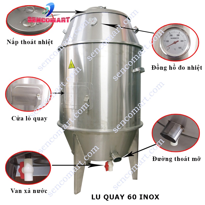 LU QUAY GÀ VỊT INOX PHI 60-TK080 INOX