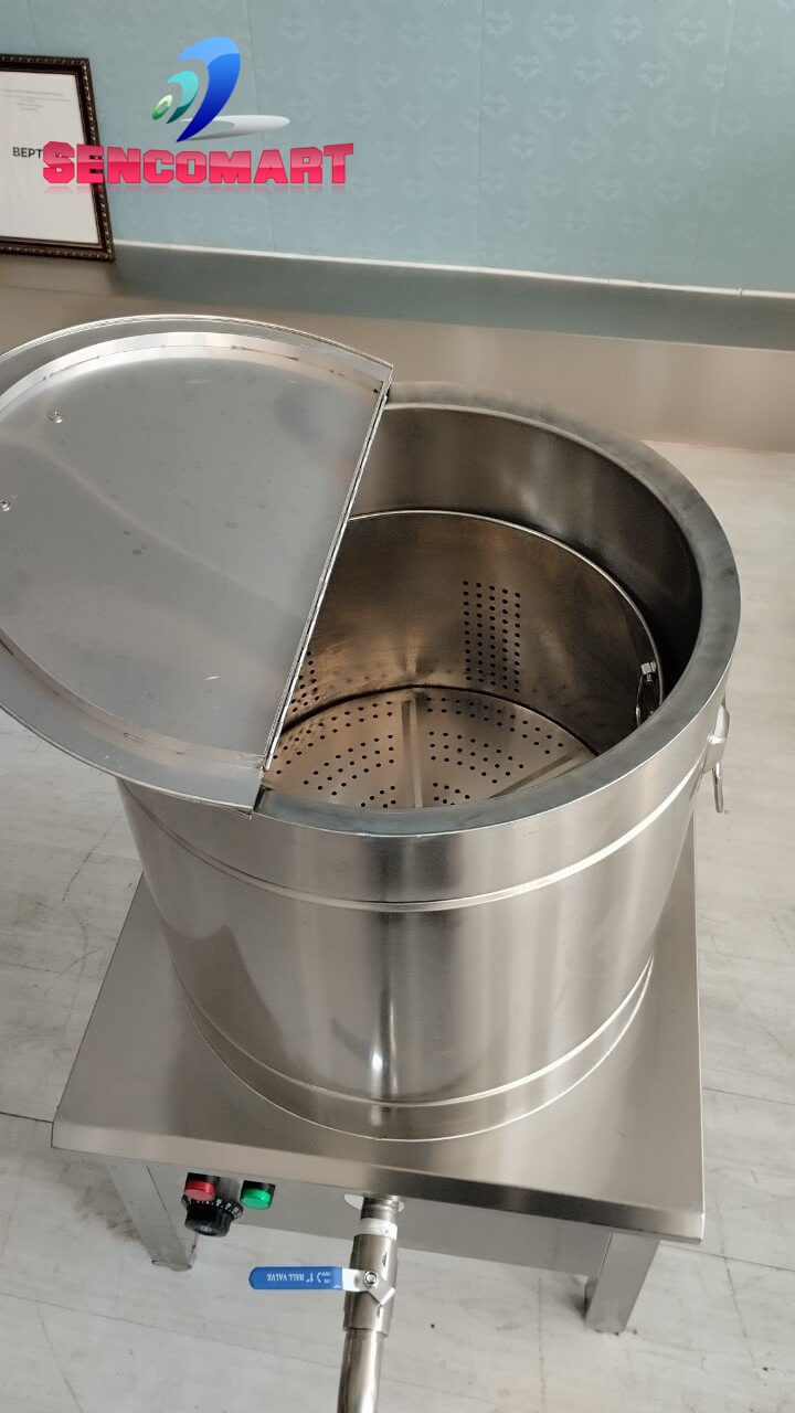 Nồi Nấu Phở, Nấu Hủ Tiếu 20L Đế Vuông 3 Lớp