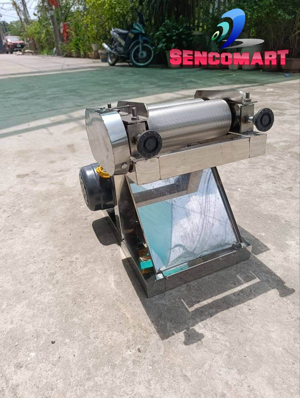 Máy Cán Khô Bò Động Cơ Điện – Cán Thịt Khô Nhanh, Đều