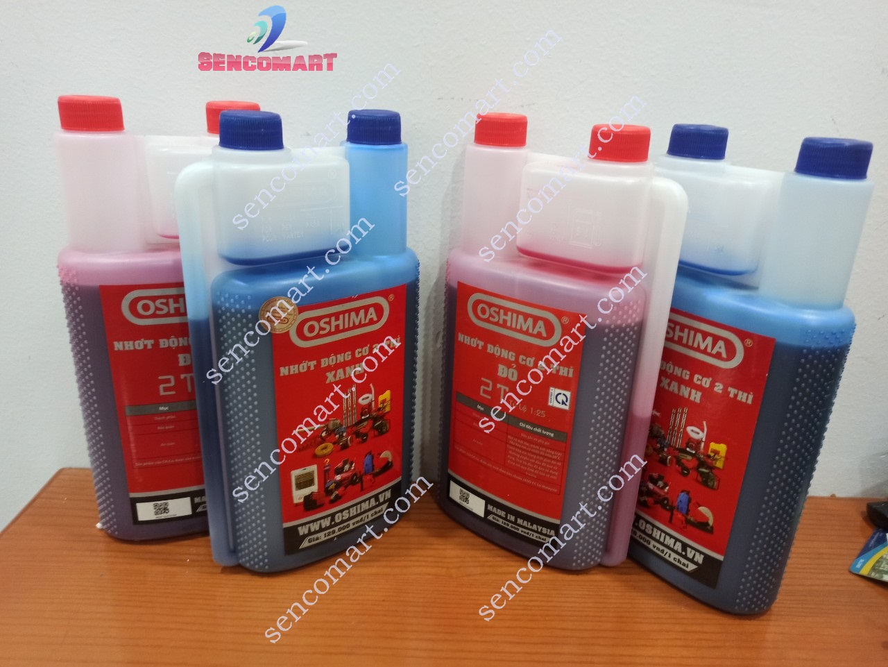 Nhớt 2 thì Oshima chính hãng dùng cho máy cưa xích, máy cắt cỏ, bình xịt điện động cơ 2 thì của Oshima