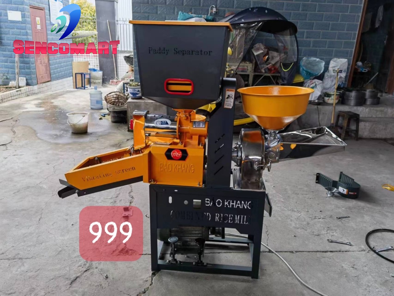 Máy Xát Gạo Đa Năng, Nghiền Bằng Inox, Có Bầu Ra Cám Sencomart 688