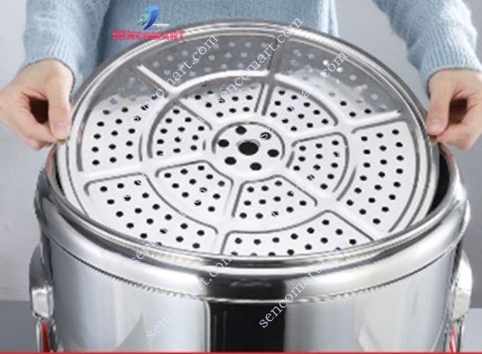 NỒI NẤU PHỞ MÂM NHIỆT 25 LÍT ĐẶT BÀN NHẬP KHẨU