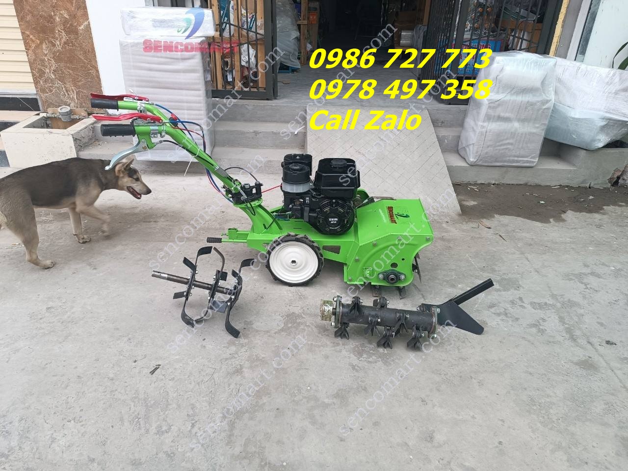 Máy băm cỏ, quật cỏ tự hành chạy dầu giá rẻ