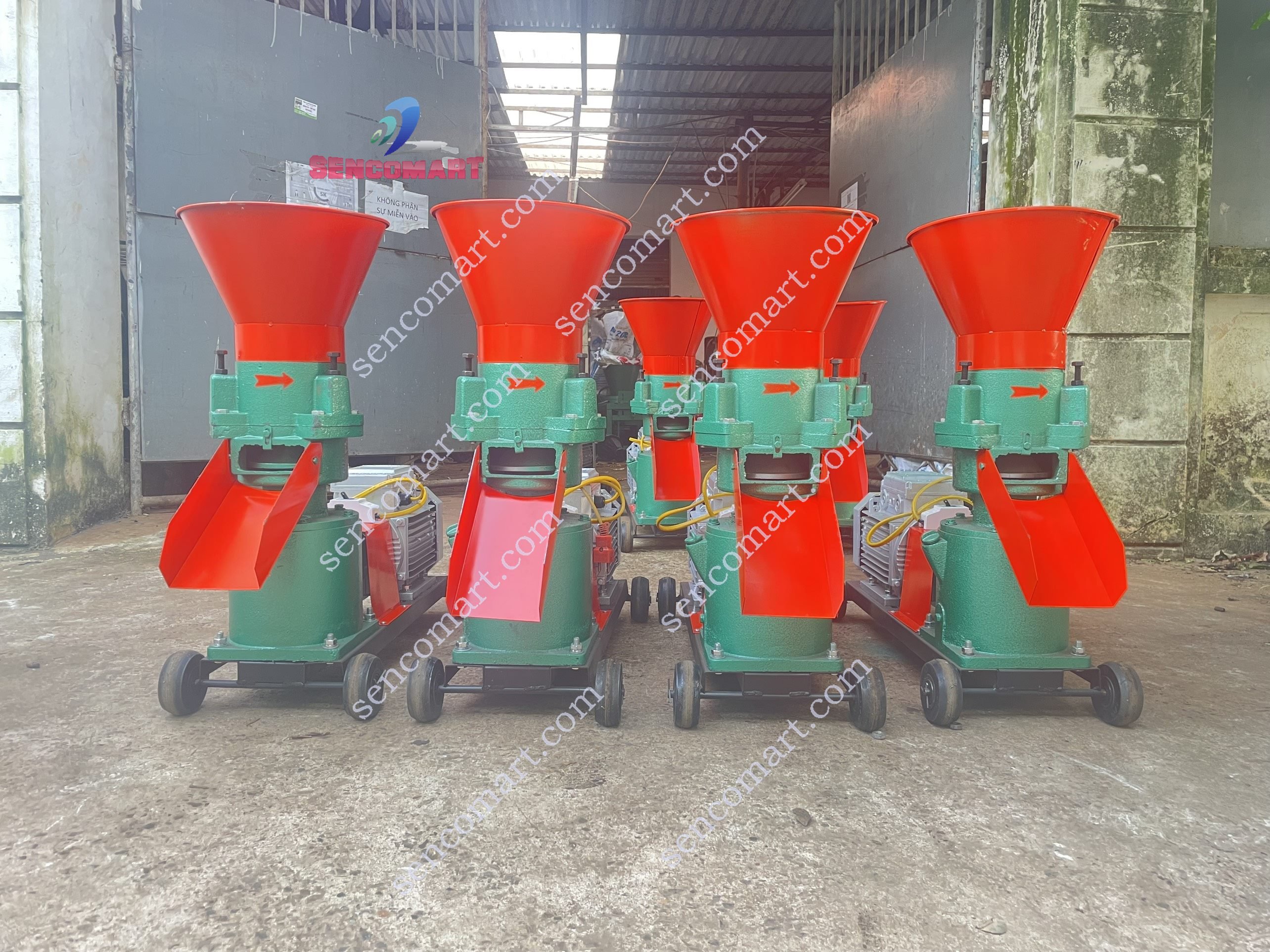 Máy ép cám viên trục liền S160 hệ thống ép cải tiến 3 quả lô