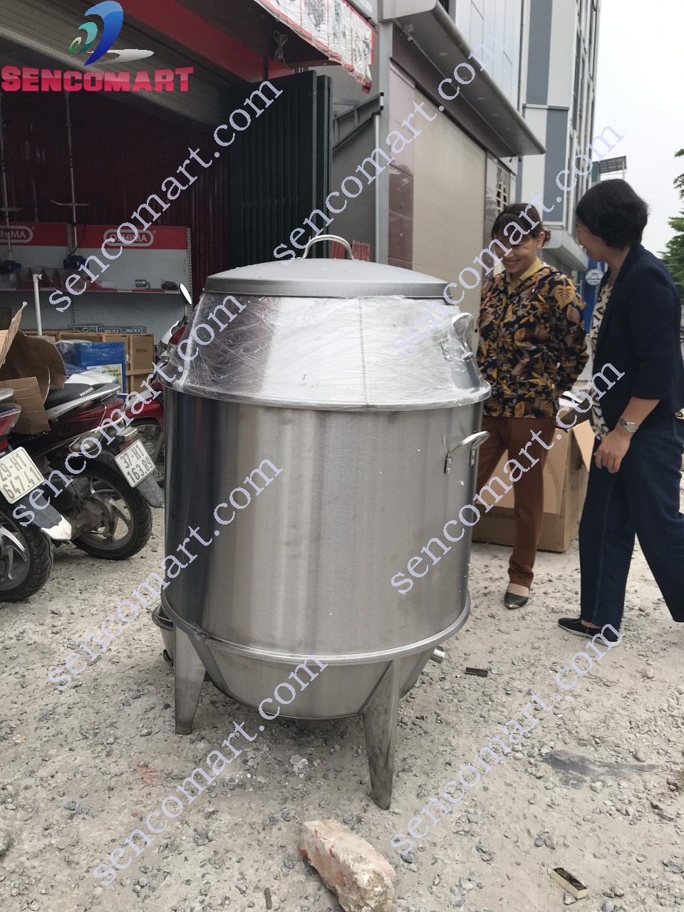 LÒ QUAY GÀ VỊT INOX PHI 90-TK090INOX