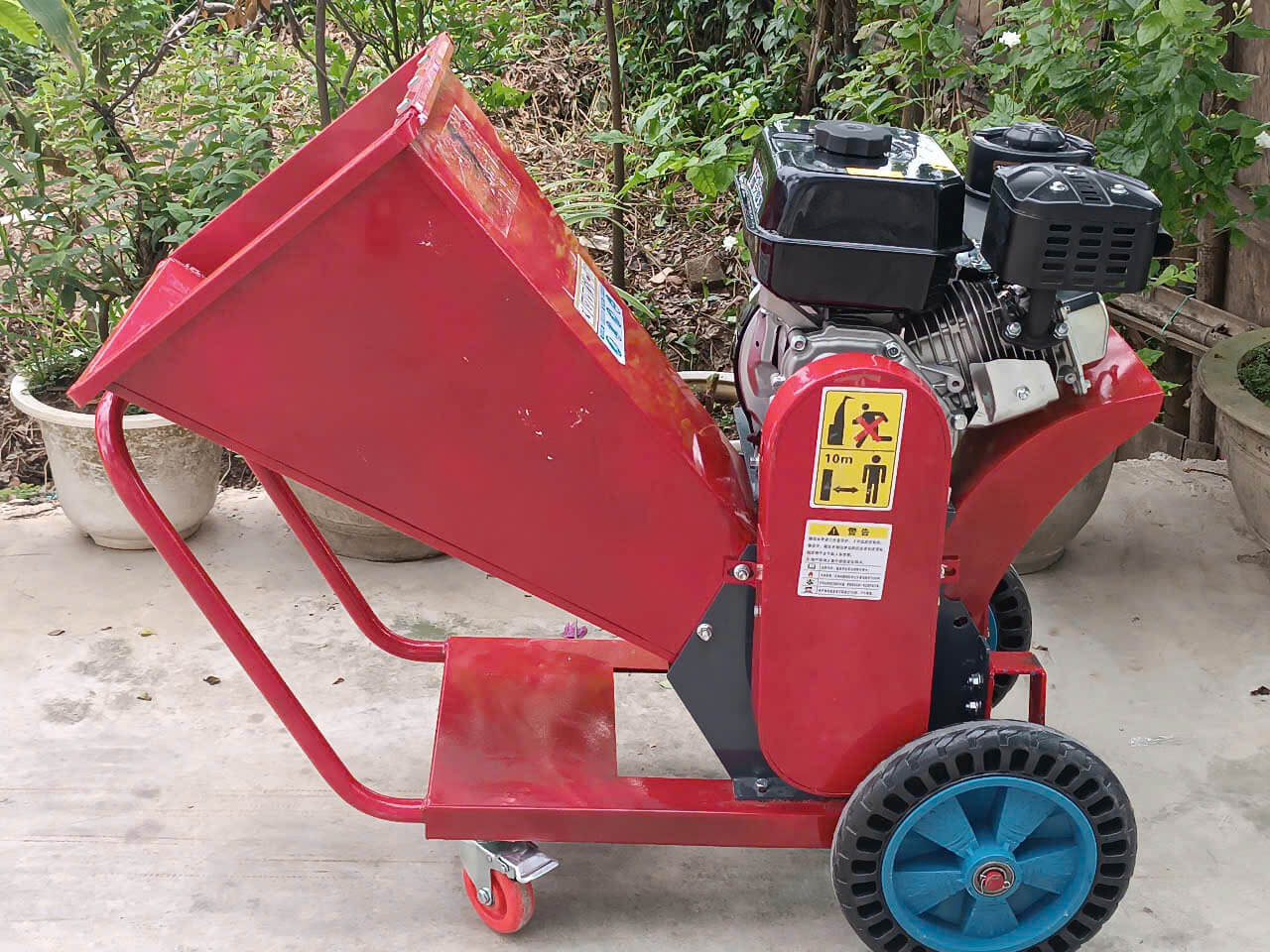 Máy Nghiền Tàu Dừa, Băm Cành Cây Chạy Xăng 7HP Yamaha