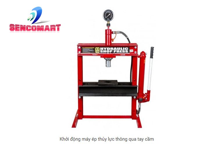 Máy ép thủy lực TY12001 12 tấn chữ H có đồng hồ