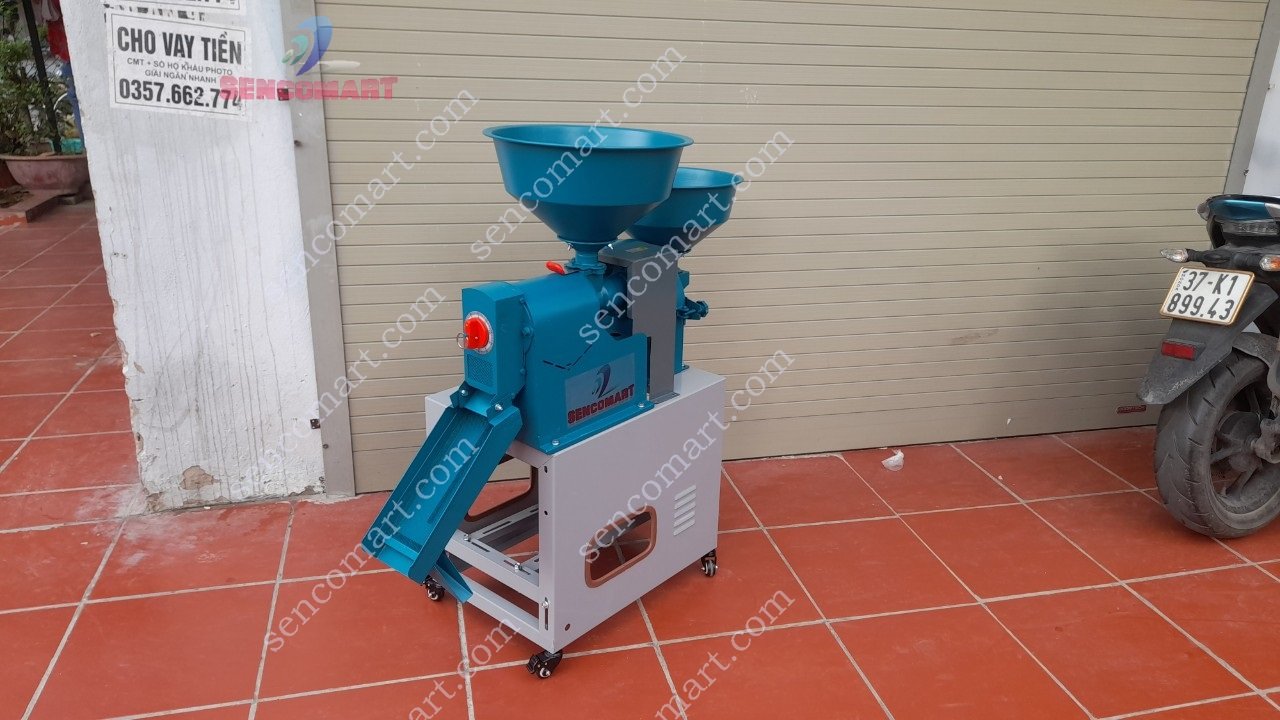 Máy Xát Gạo 2 Chức Năng Liền Khối Hiện Đại Nhất