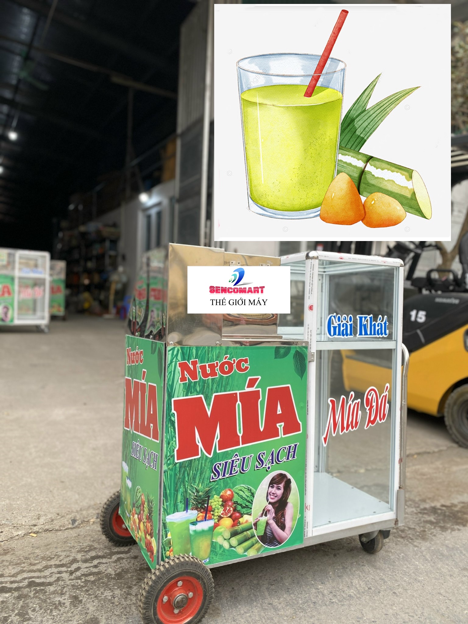 Máy ép nước mía tủ kính 2 tầng FM-1500