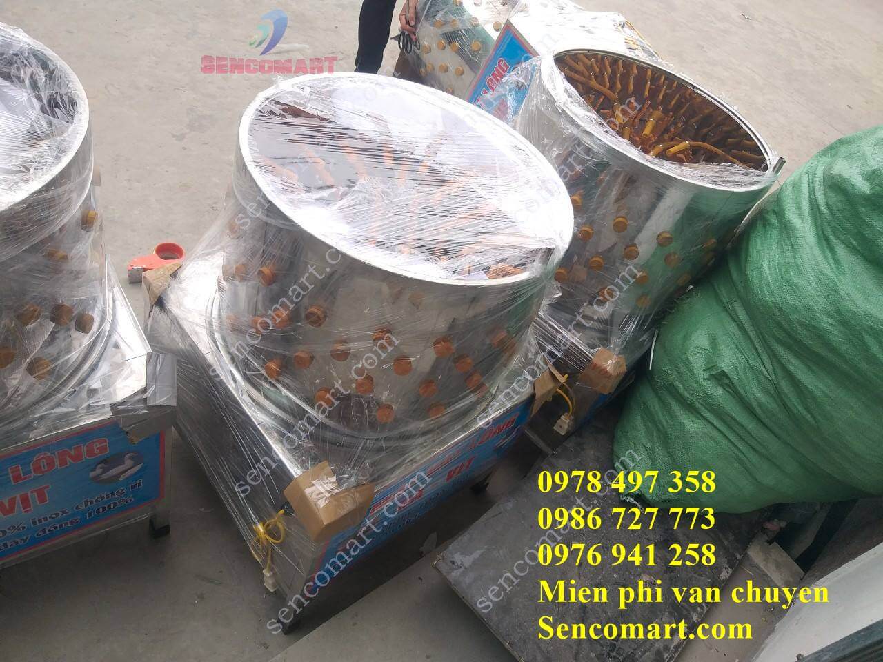 Máy nhổ lông vặt lông chính hãng tại sencomart, máy nhổ lông full inox khung gầm
