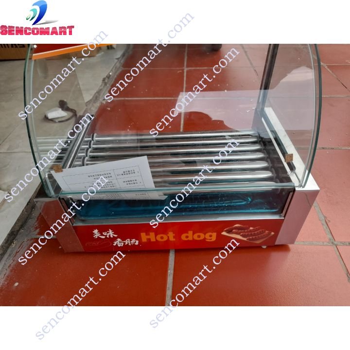 Máy Nướng Xúc Xích Kính Cong 7 Thanh Hot Dog