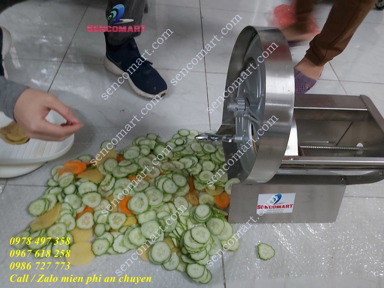 Máy thái lát rau củ quả 100% inox 304. Hàng siêu bền đẹp sắc