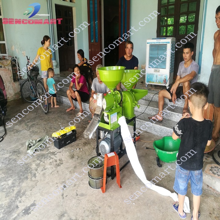Máy xát Gạo Hai Chức Năng, Máy Xay Xát Gạo Sencomart - SCM01