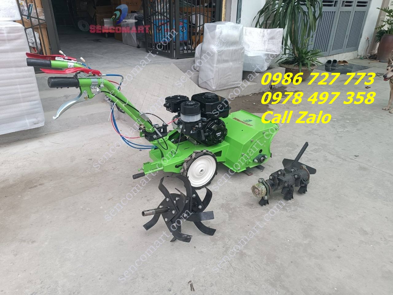 Máy băm cỏ, quật cỏ tự hành chạy dầu giá rẻ