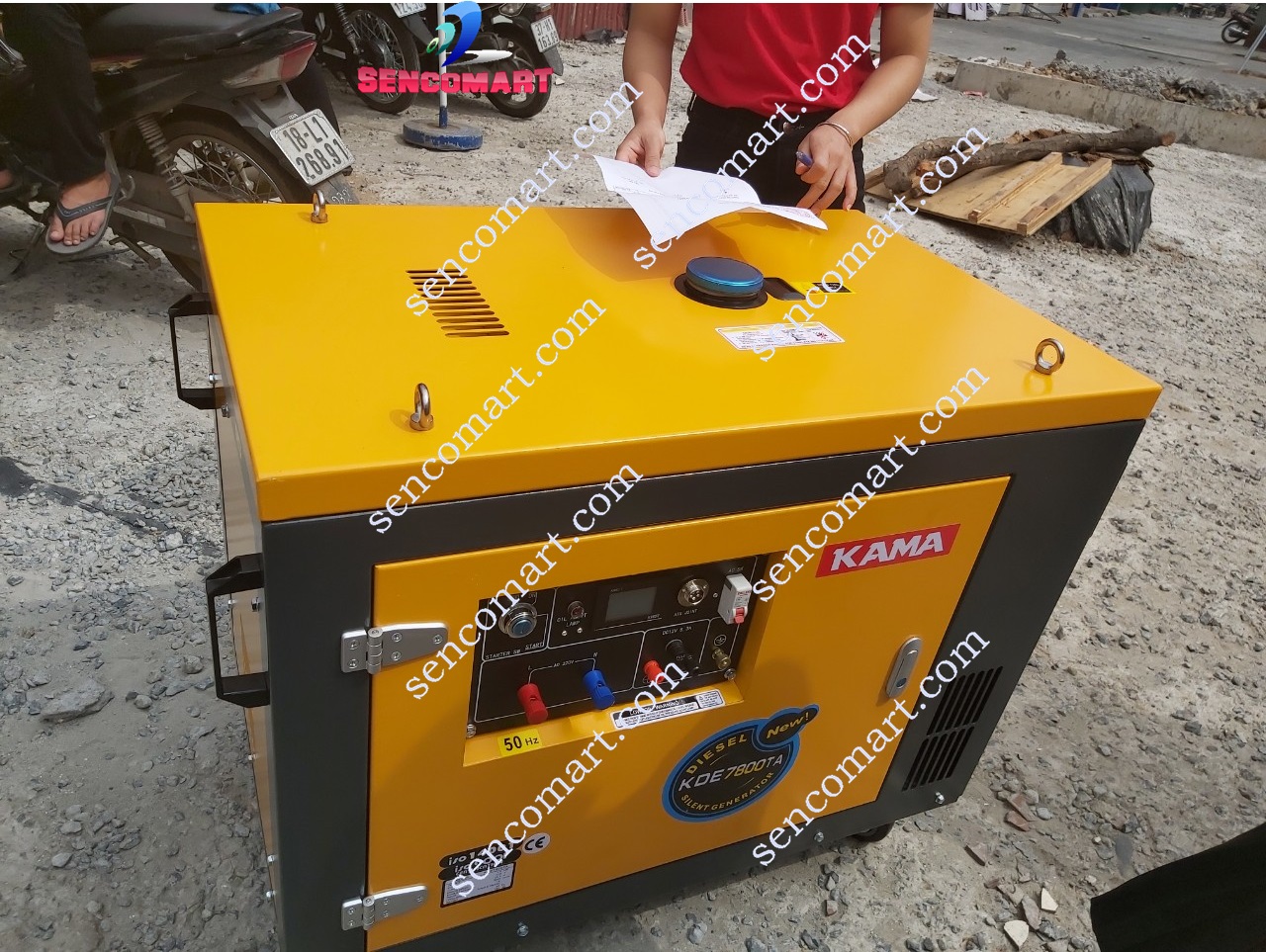 Máy Phát Điện Chạy Dầu Kama 7800TA Công Suất 6kw Chống Ồn Siêu Tốt