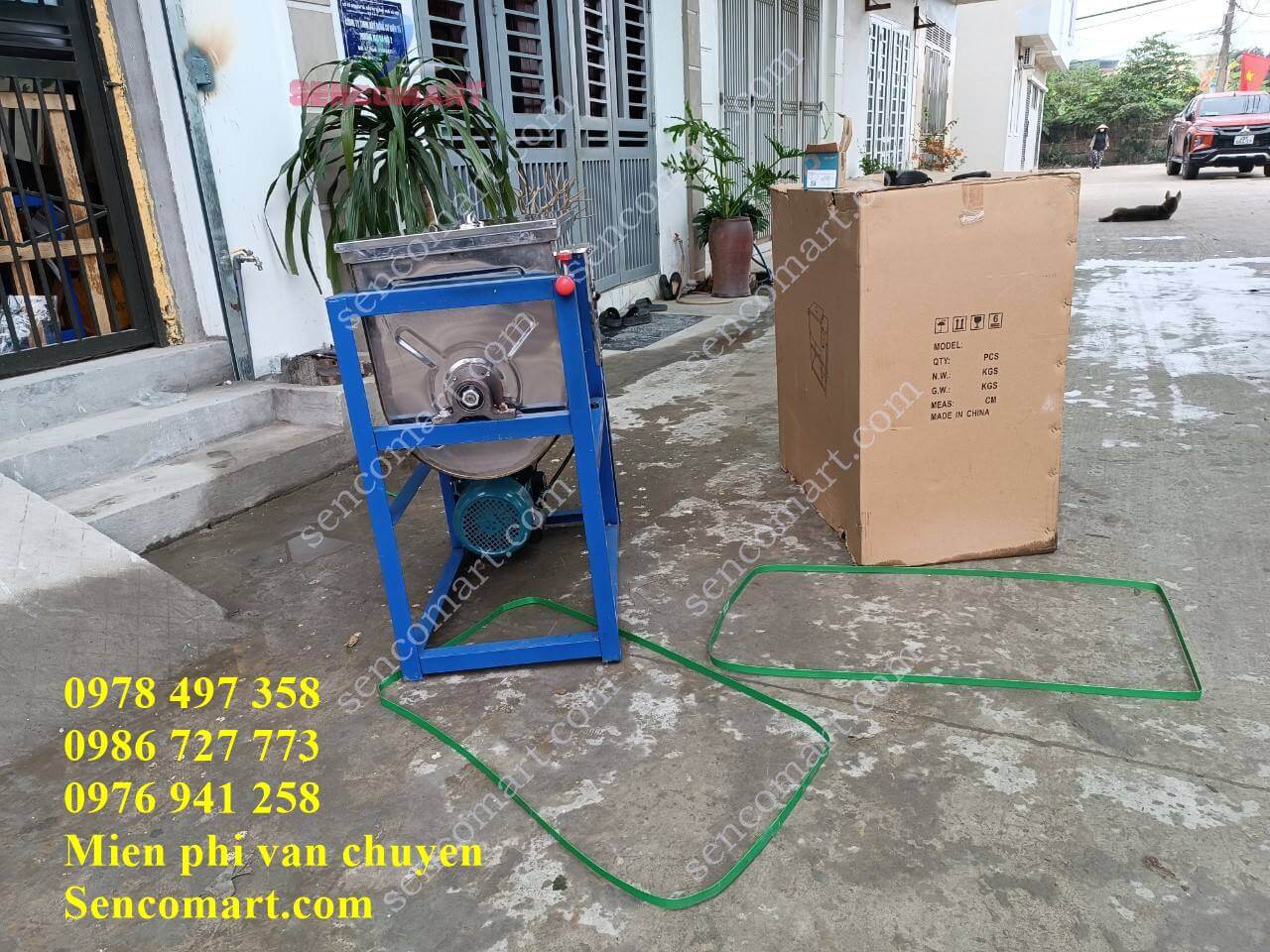 Máy trộn đảo đồ ăn trộn gia vị, động cơ 4HP