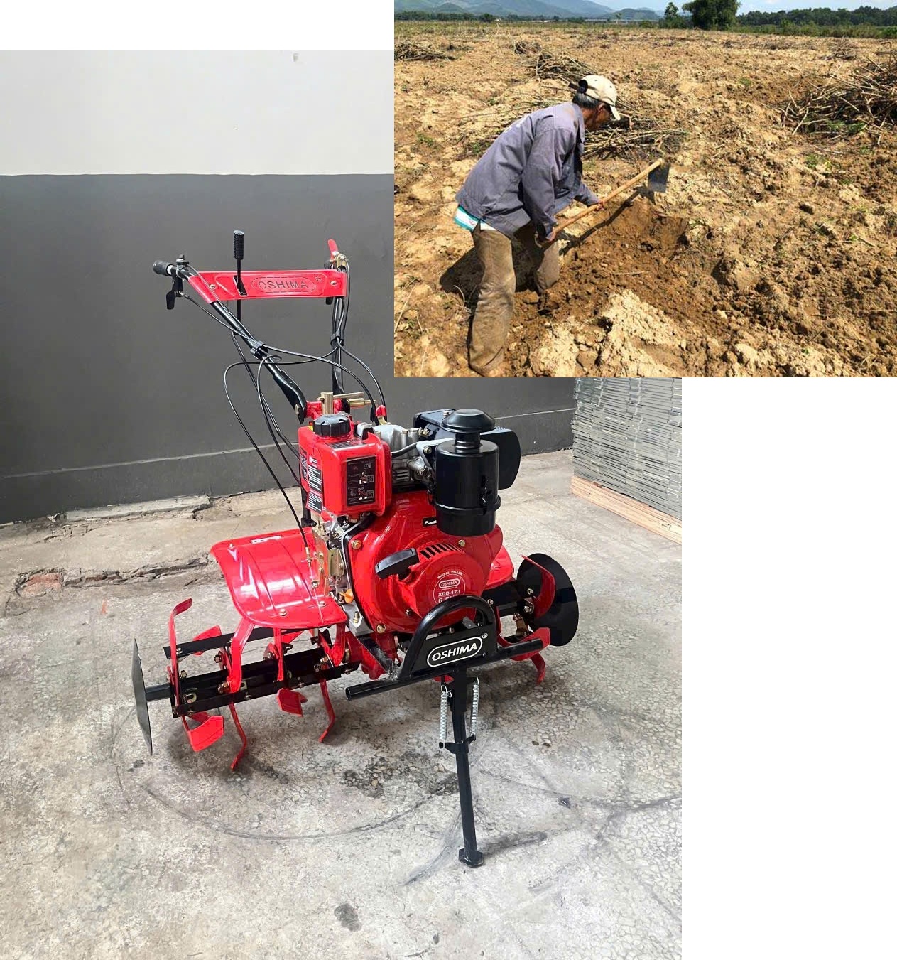 Máy xới đất chạy dầu 6.5HP Oshima XDD-173