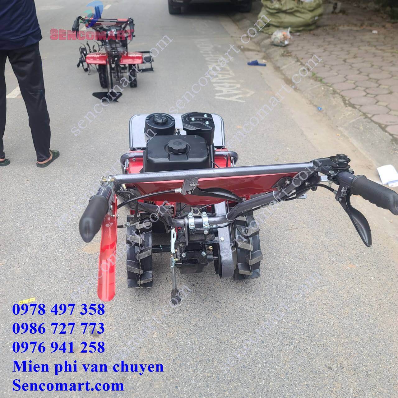 Máy quật cỏ trục băm tự hành Yamaha 7HP chạy xăng