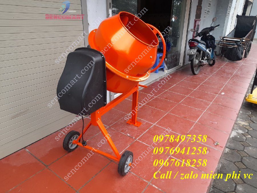 Máy trộn bê tông, trộn vữa xây dựng. Máy đảo đất và phân bón trồng cây 130L