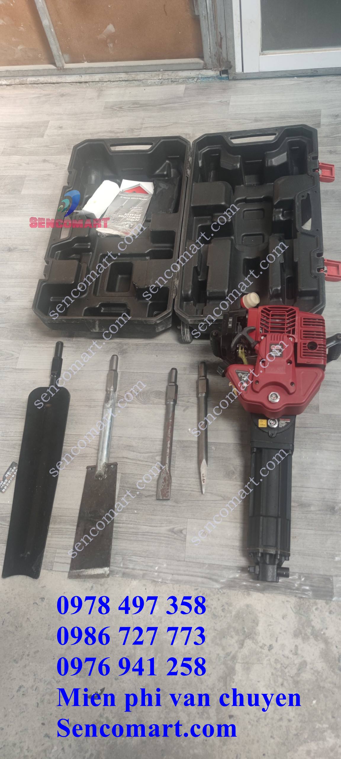 Máy đục bê tông có thêm mũi để bứng cây, đào lỗ trồng cây