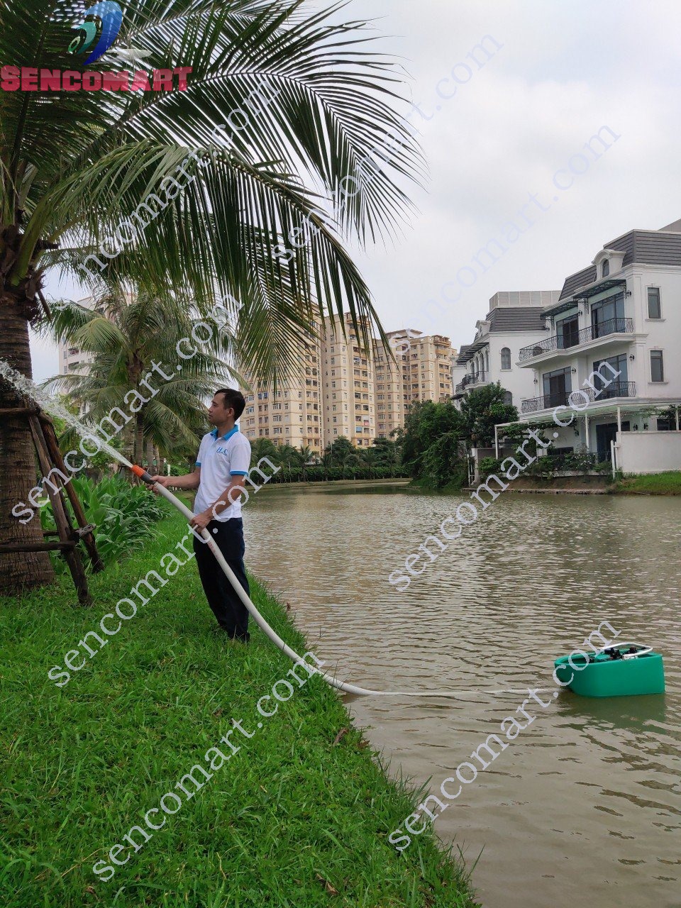 Xuồng bơm nước thả nổi, máy bơm nước thả nổi 4 thì TOMIKAMA HLC 35