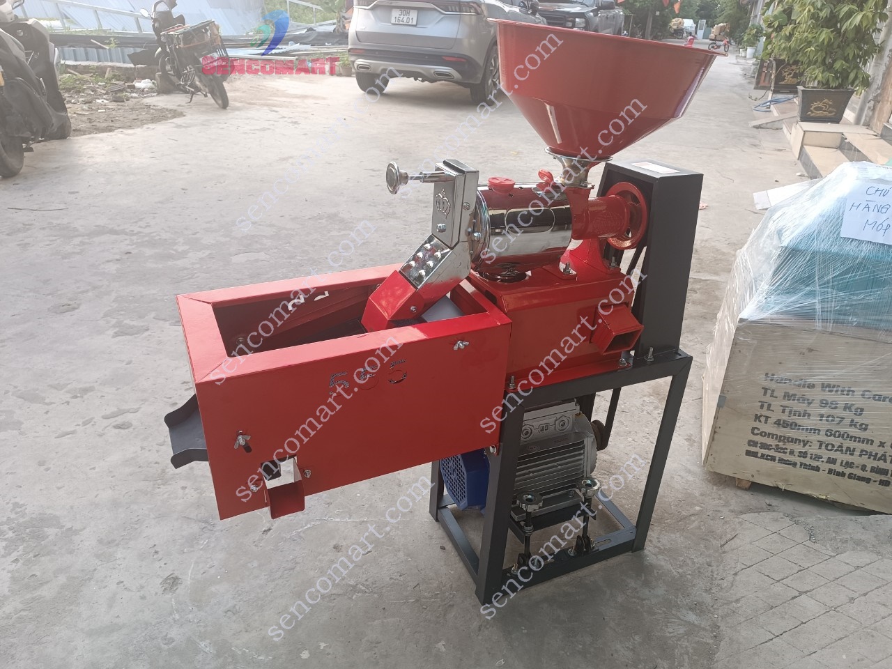 Khung máy xát gạo gia đình có lọc sạn Toàn Phát TF555-H