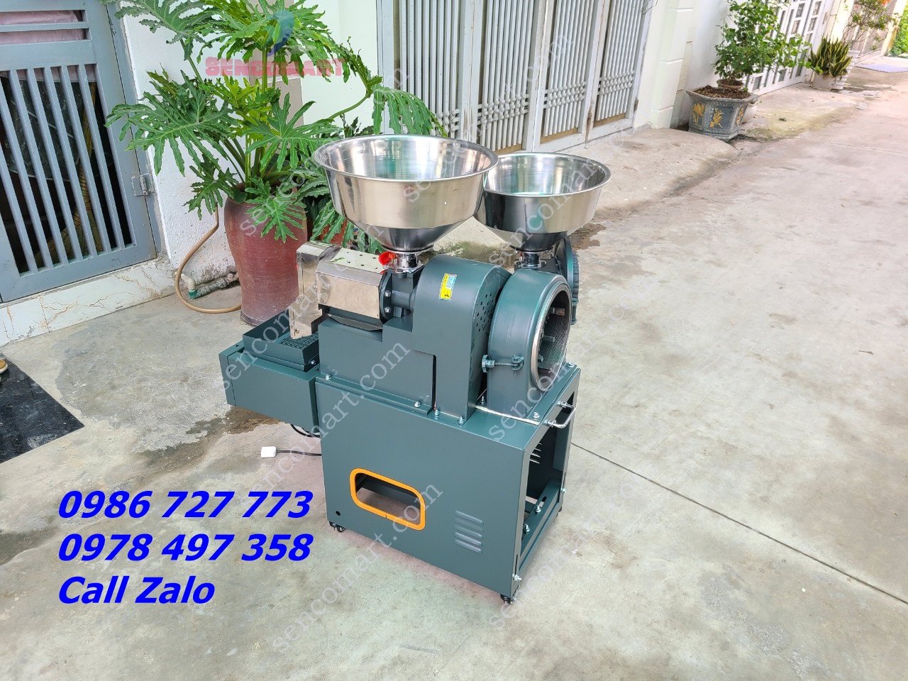 Máy xát gạo inox VIP Hoàng Anh 5555 new