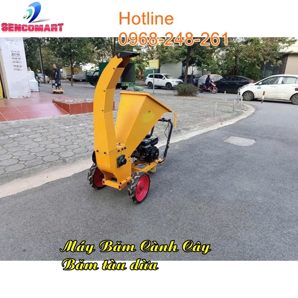 Máy Băm Cành Cây Khung Bệ Chắc Chắn Động Cơ YAMAHA 7HP