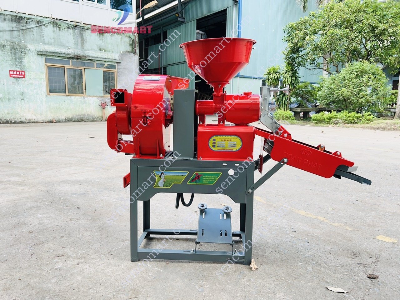 Máy Xay Xát Lúa Gạo 3 Chức Năng Toàn Phát 666, Đầu nghiền búa có quạt hút, Sàng rung lọc sạn cát 3 cấp mới 2022