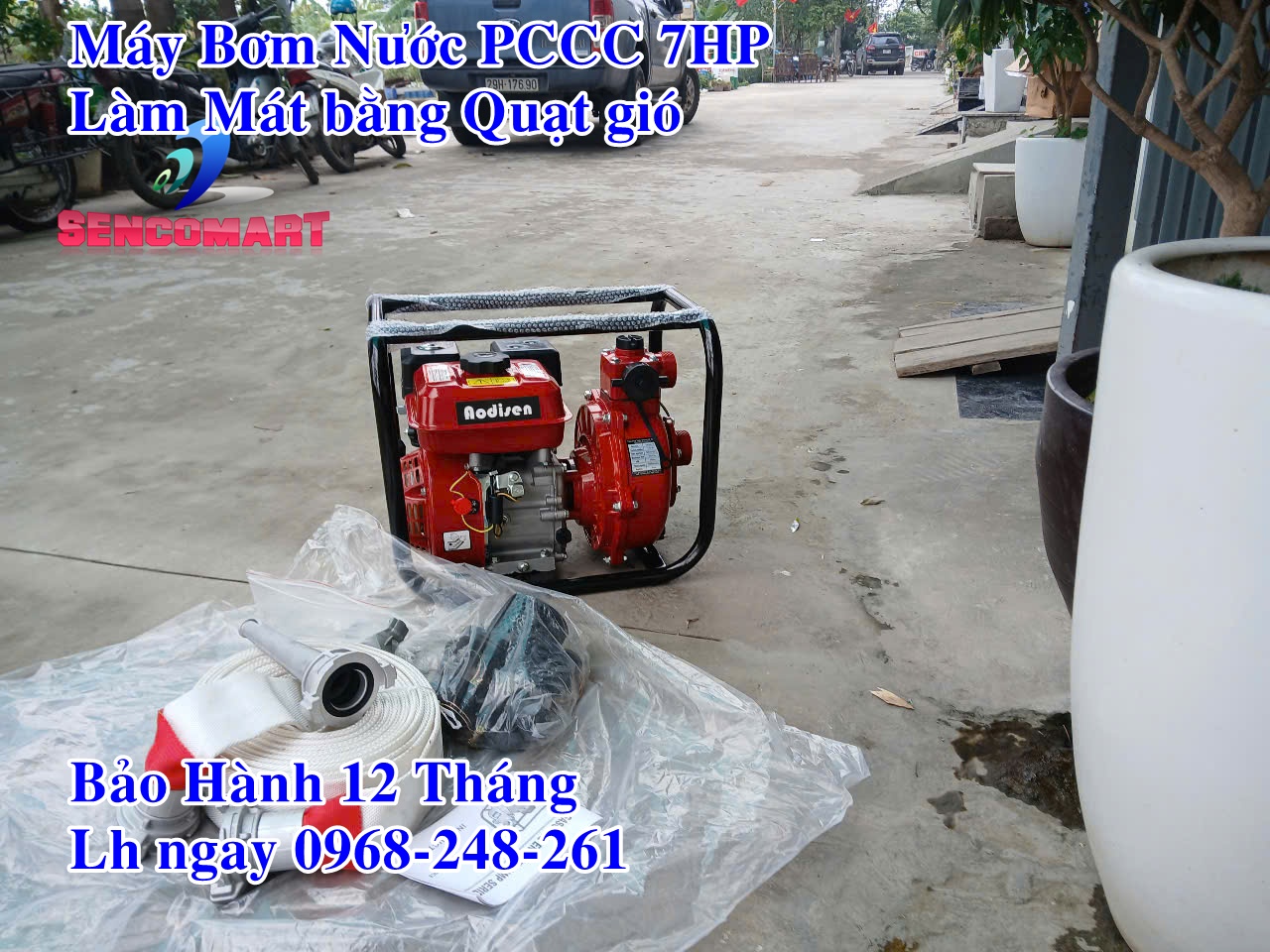 Máy Bơm pccc , Máy bơm nước phòng cháy chữa cháy chạy xăng Aodisen động cơ 7,5HP
